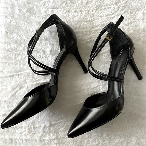 Aldo Newbrook Black Strappy Heels - Picture 4 of 10
